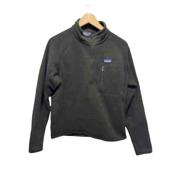 Patagonia fleece jacket quarter zip better sweater forest green coat men’s med - Picture 1 of 6